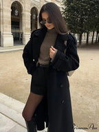 Thicken Dual Button Lapel Coat