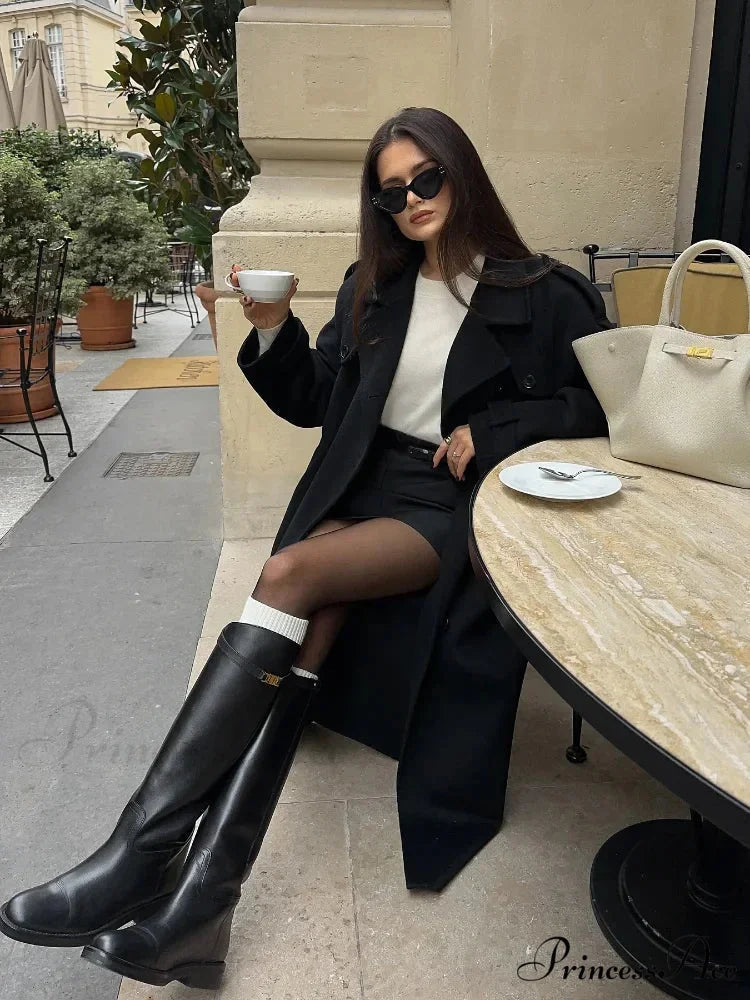 Thicken Dual Button Lapel Coat