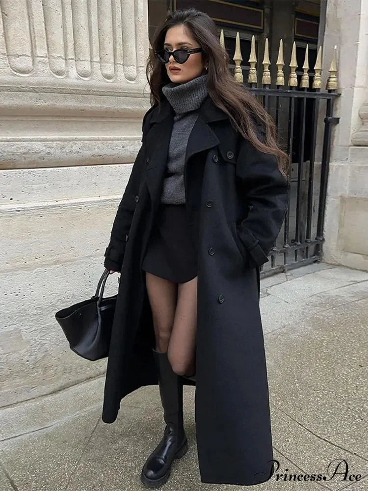 Thicken Dual Button Lapel Coat