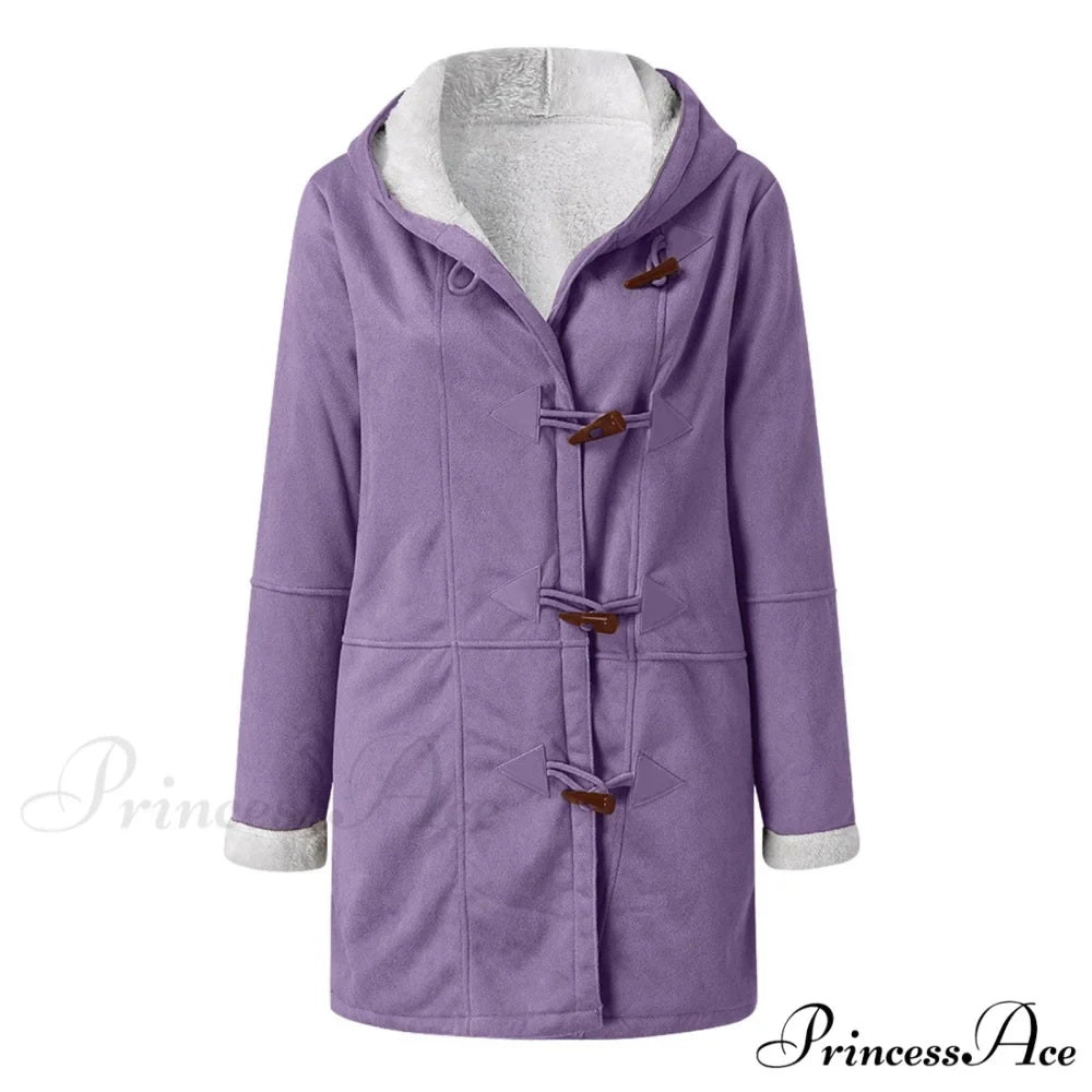 Thicken Fleece Lined Hooded Coat