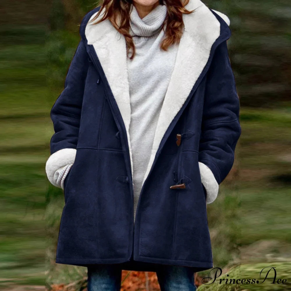 Thicken Fleece Lined Hooded Coat