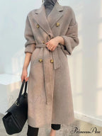 Thickened Wool Medium Length Coat
