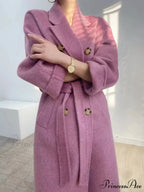 Thickened Wool Medium Length Coat