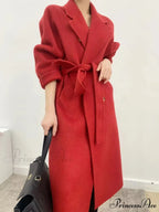 Thickened Wool Medium Length Coat