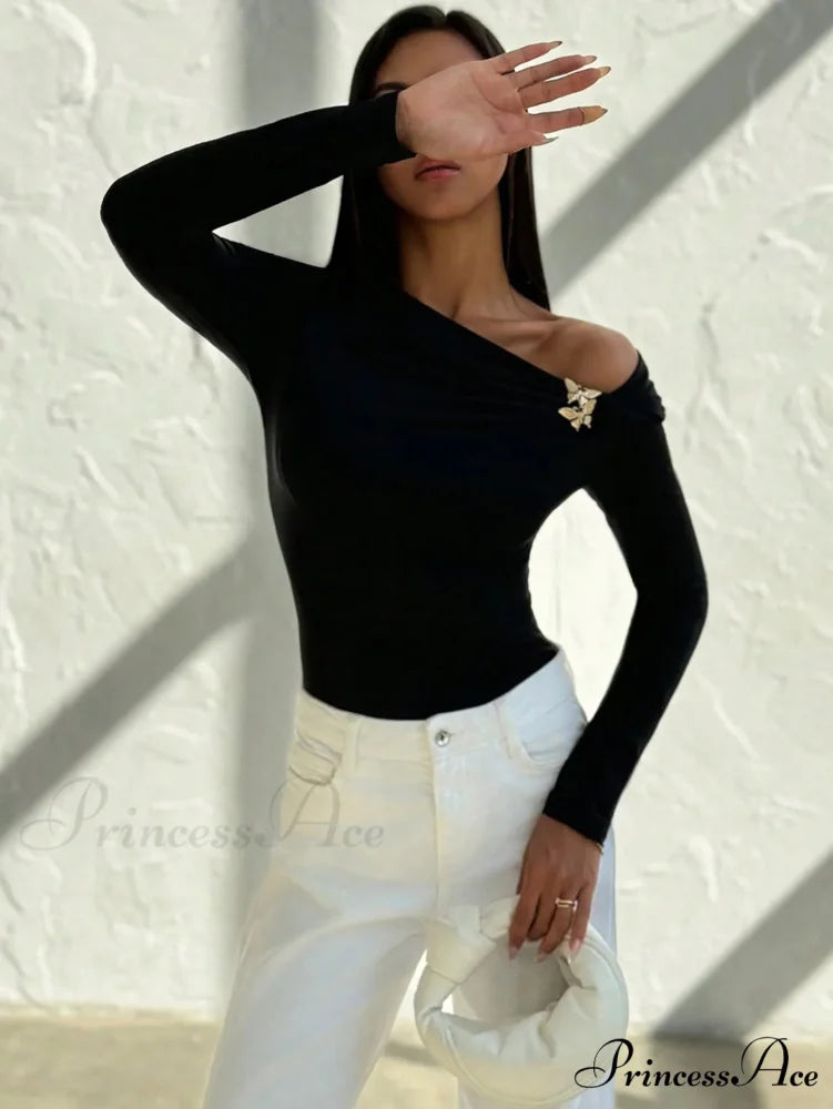 Thin Extended Sleeve Seductive Spice High Fashion Blouse Women