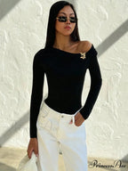 Thin Extended Sleeve Seductive Spice High Fashion Blouse Women