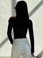 Thin Extended Sleeve Seductive Spice High Fashion Blouse Women