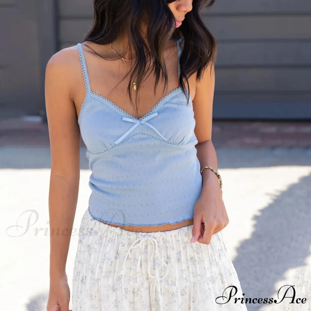 Thin Lace V-Neck Crop Top