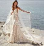 Thin Strap Sophisticated Wedding Gown