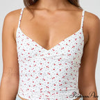 Thin Strap V-Neck Midriff Top