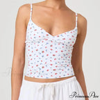 Thin Strap V-Neck Midriff Top