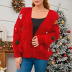 Three Decoration Lace Detail Cardigan