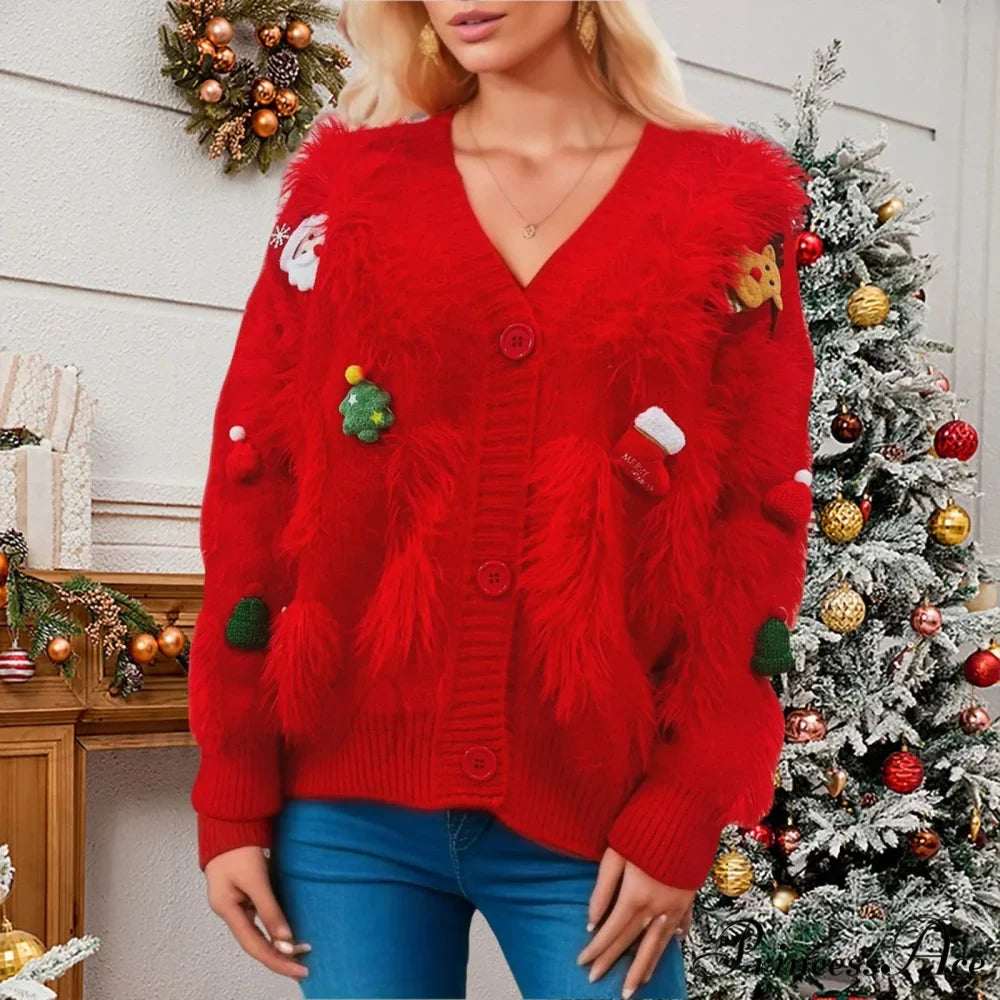 Three Decoration Lace Detail Cardigan