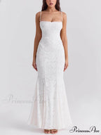 Three-Dimensional Burnt Stylish Fishtail Maxi Dress