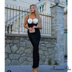 Three-Dimensional Flower Mid-Calf Party Dress