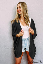 Three-Quarter Front Arm Open Cardigan