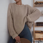 Three - Quarter Sleeve Sophisticated Tan Sweater