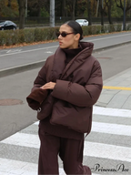 Tie-Belt Padded Cotton Coat