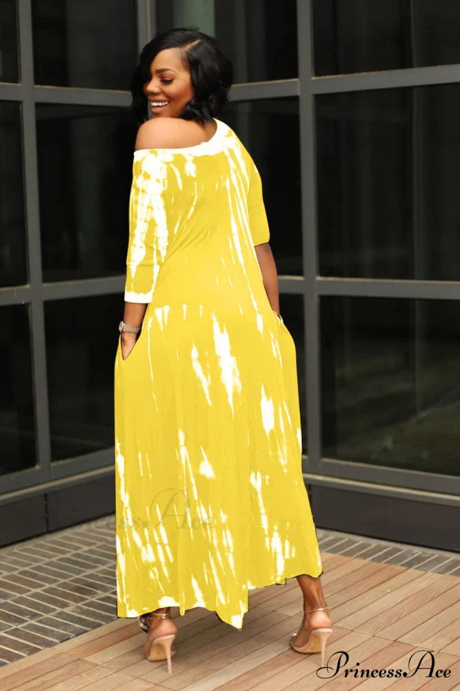 Tie-dyed Drop Shoulder Dress