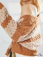 Tie Front V-neck Sweater