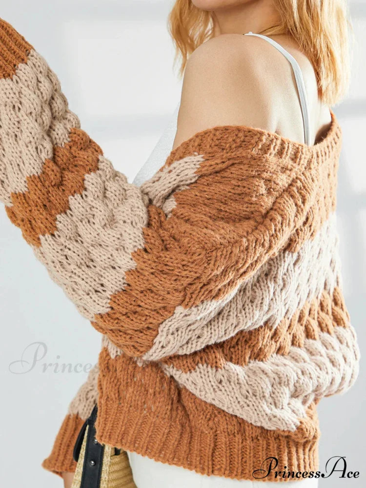 Tie Front V-neck Sweater