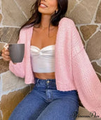 Tie Front V-neck Sweater