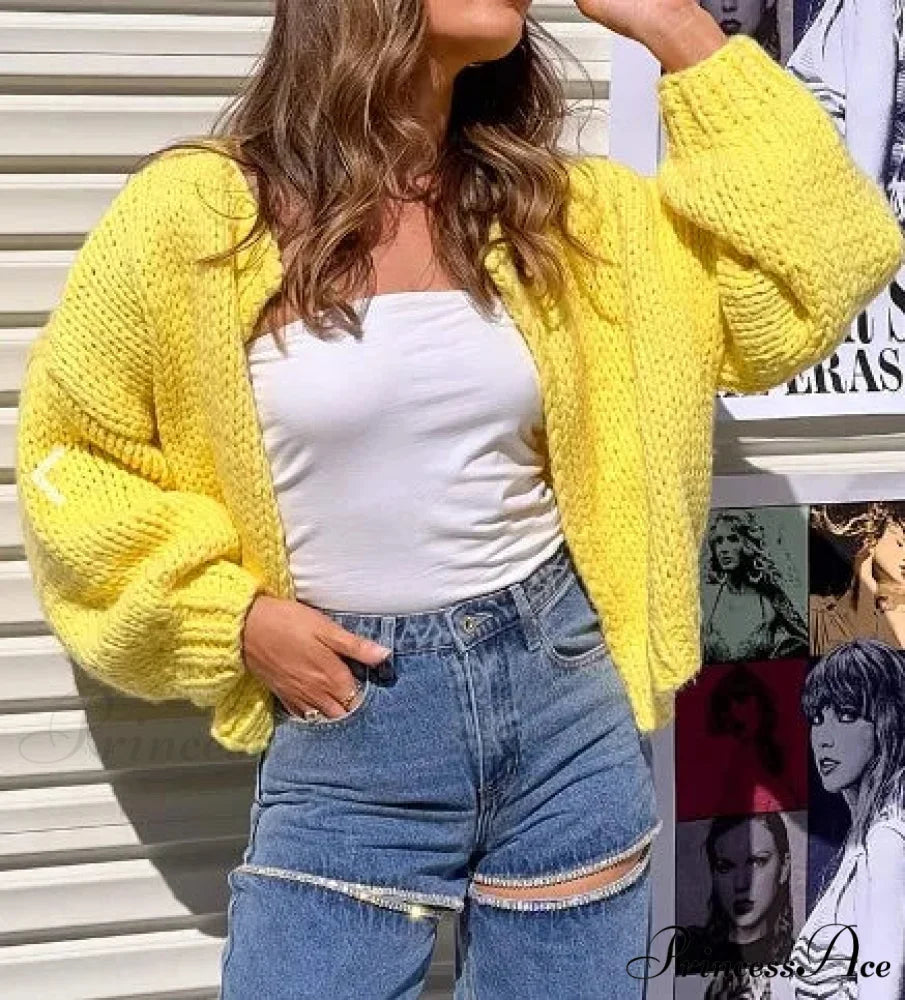 Tie Front V-neck Sweater