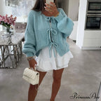 Tie-Up Empty Out Patchwork Cardigan