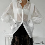 Tie-Up Transparent Informal Blouse