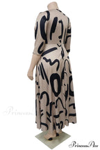 Tie-waist Dress with Print