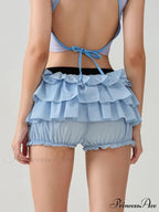 Tiered Bow Skort Short