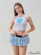 Tiered Bow Skort Short