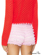 Tiered Lace Ribbon Bloomer Short