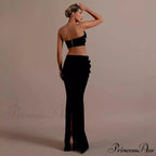 Tight Dress Set with Sparkling Details Prom Dress