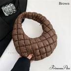 Tiny Quilted Tote Cotton Padded Shoulder Purse