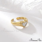 Titanium Steel Fashion Romantic Heart Rings