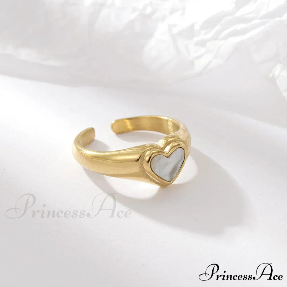 Titanium Steel Fashion Romantic Heart Rings