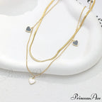 Titanium Steel Heart Drop Necklace