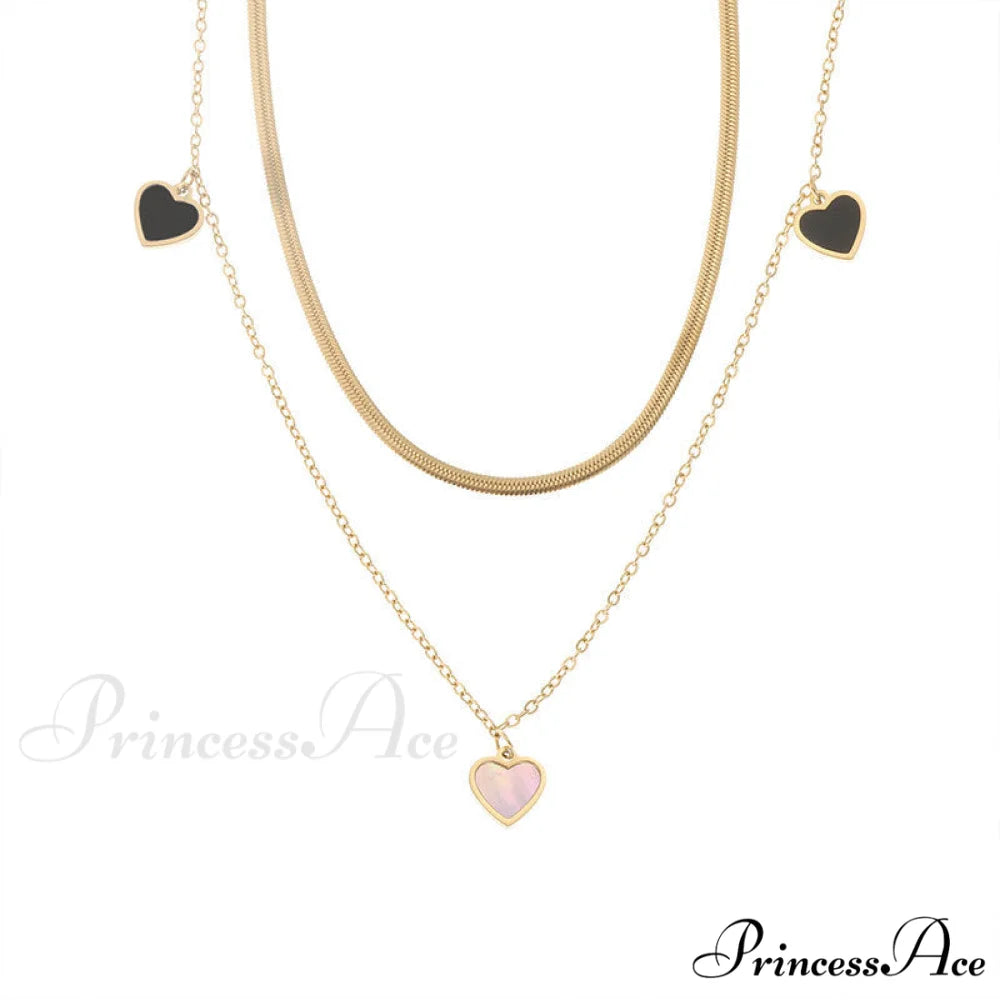 Titanium Steel Heart Drop Necklace