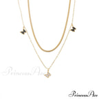 Titanium Steel Mini Butterfly Simple Necklaces