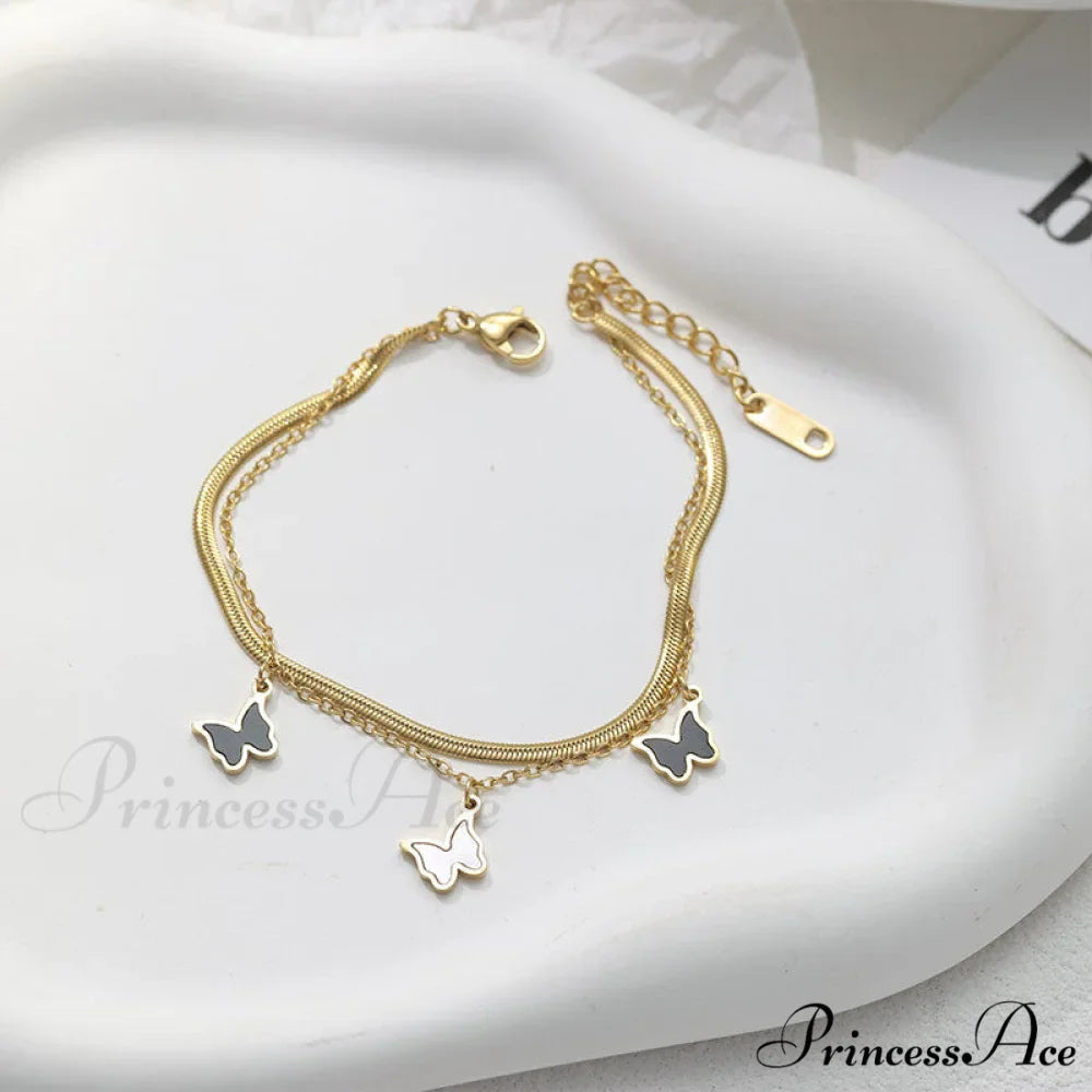 Titanium Steel Mini Butterfly Simple Necklaces