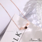 Titanium Steel Romantic Antler Pendant Necklace