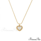 Titanium Steel White Fritillary Bead Necklaces