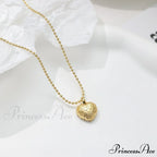 Titanium Steel White Fritillary Bead Necklaces