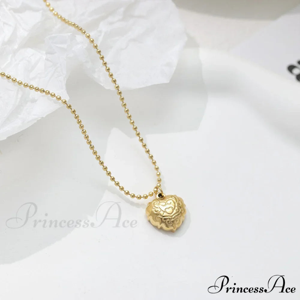 Titanium Steel White Fritillary Bead Necklaces