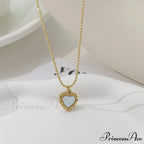 Titanium Steel White Fritillary Bead Necklaces