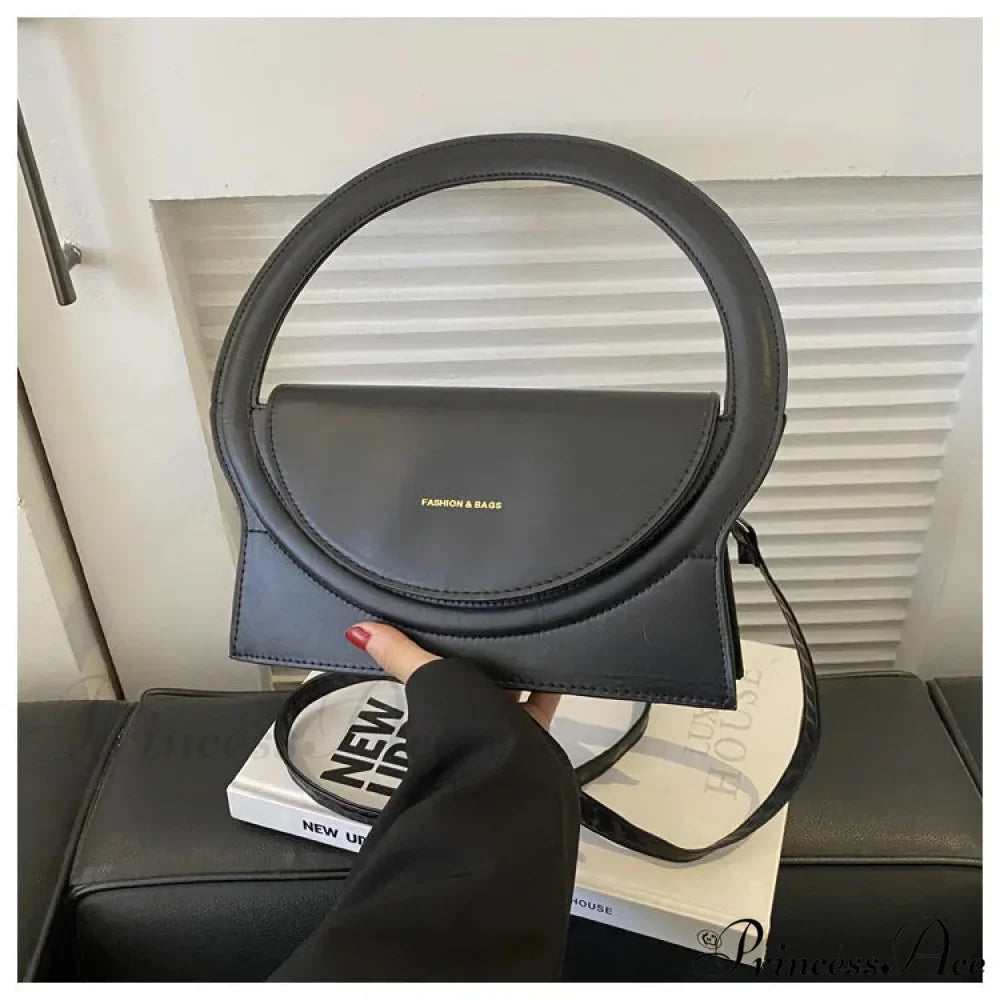 Top Brand Circular Grip High-End Leather Crossbody Purse