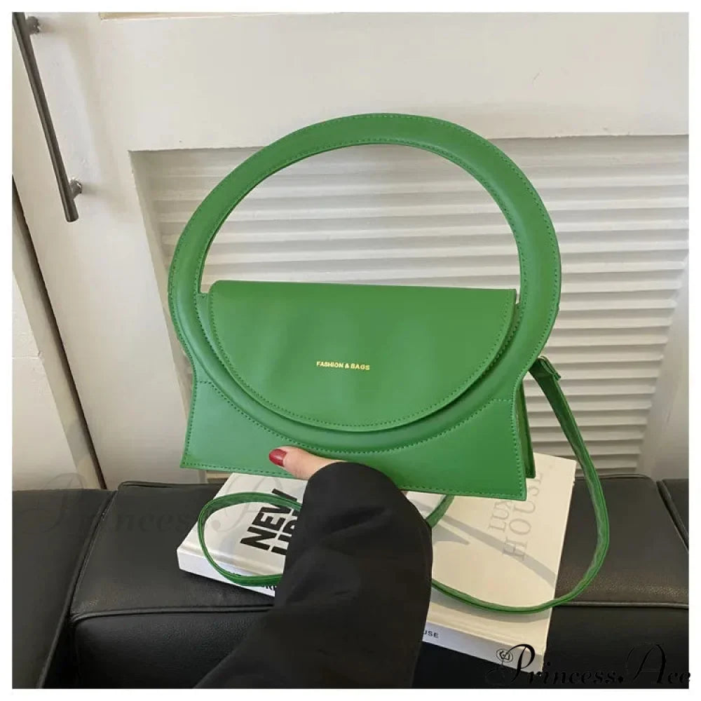 Top Brand Circular Grip High-End Leather Crossbody Purse