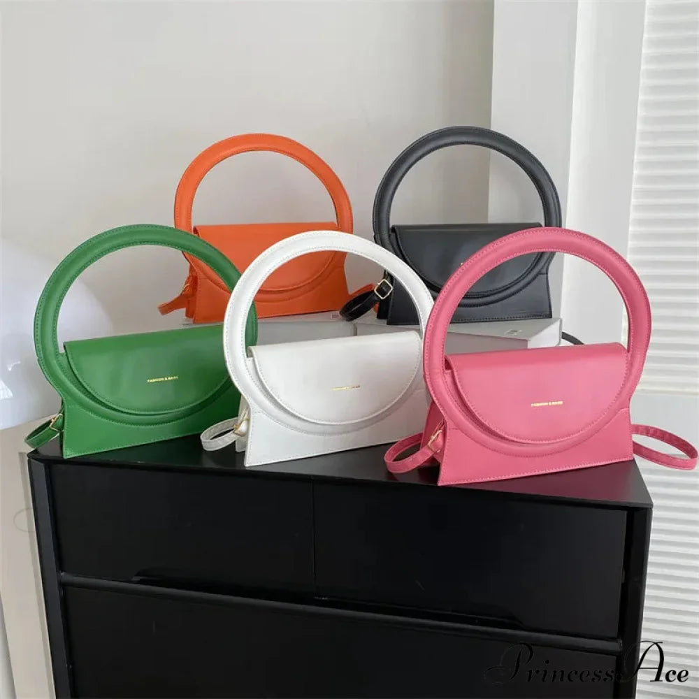 Top Brand Circular Grip High-End Leather Crossbody Purse