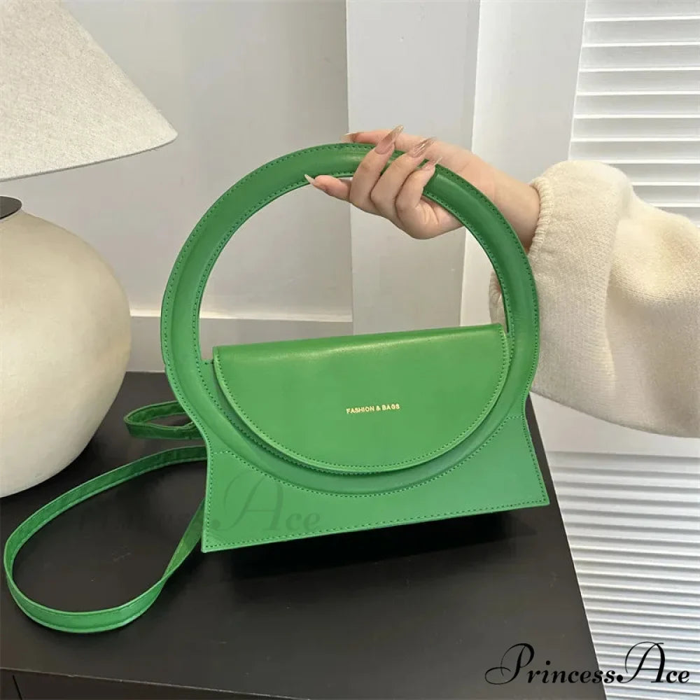 Top Brand Circular Grip High-End Leather Crossbody Purse